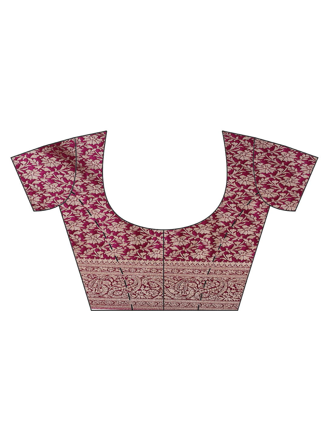 Zari Border Booti Georgette Plain Saree