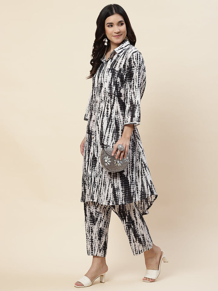 Printed Cotton Kurta With Pants