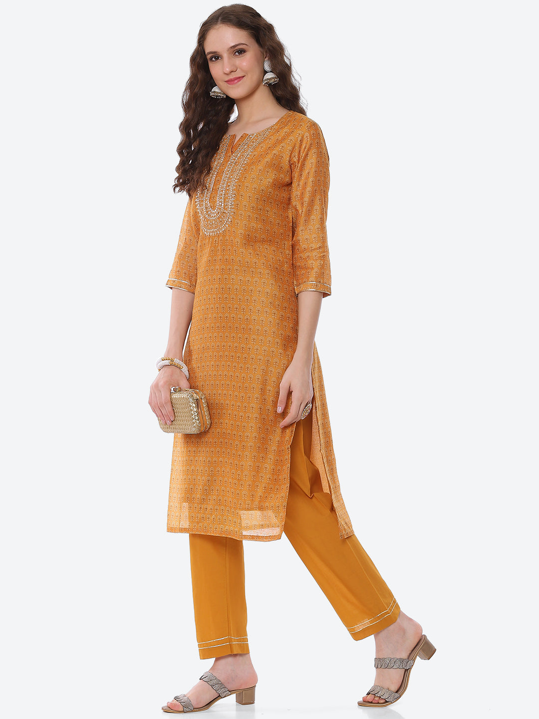 Gota Work Chanderi Kurta With Pant
