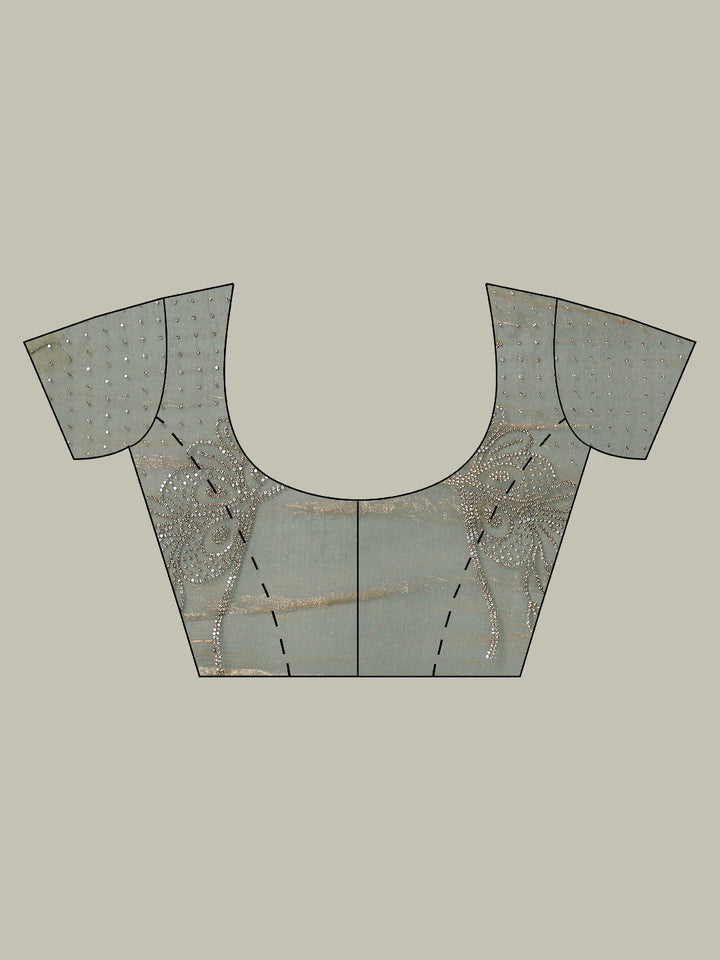 Stone Work Embellished Tissue Saree
