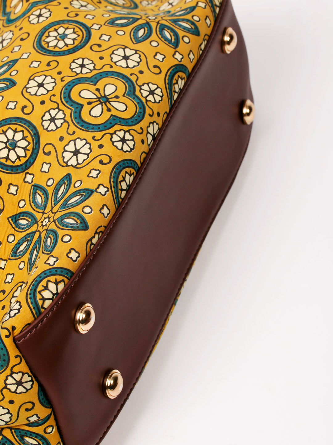 Cotton Floral Print Handbag