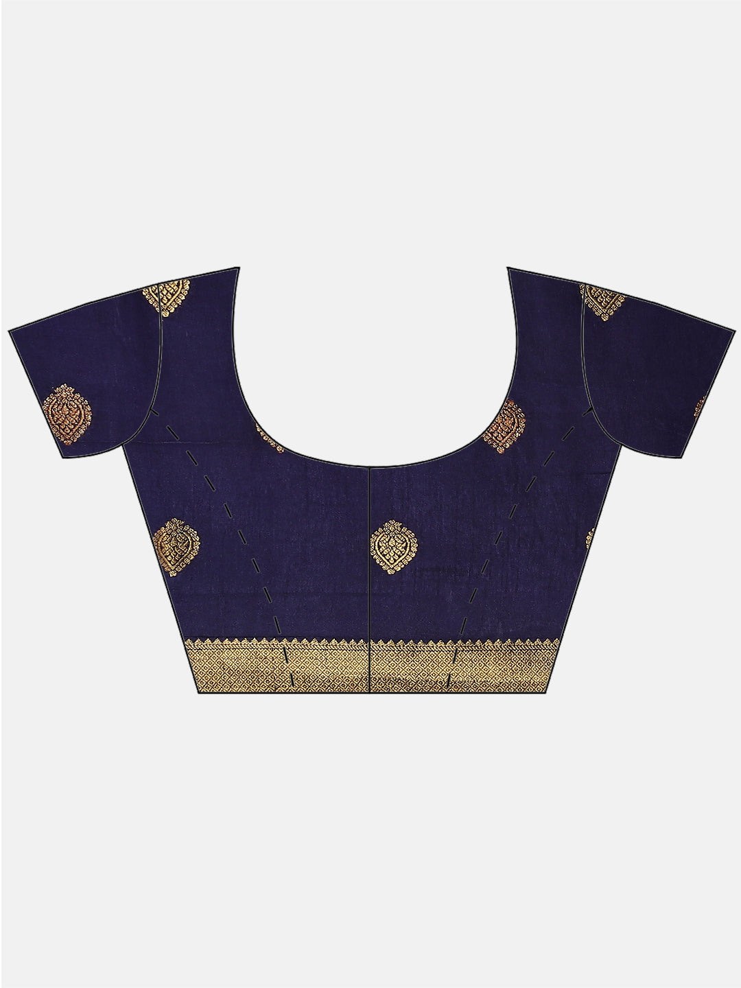 Zari Border Booti Art Handloom Woven Saree