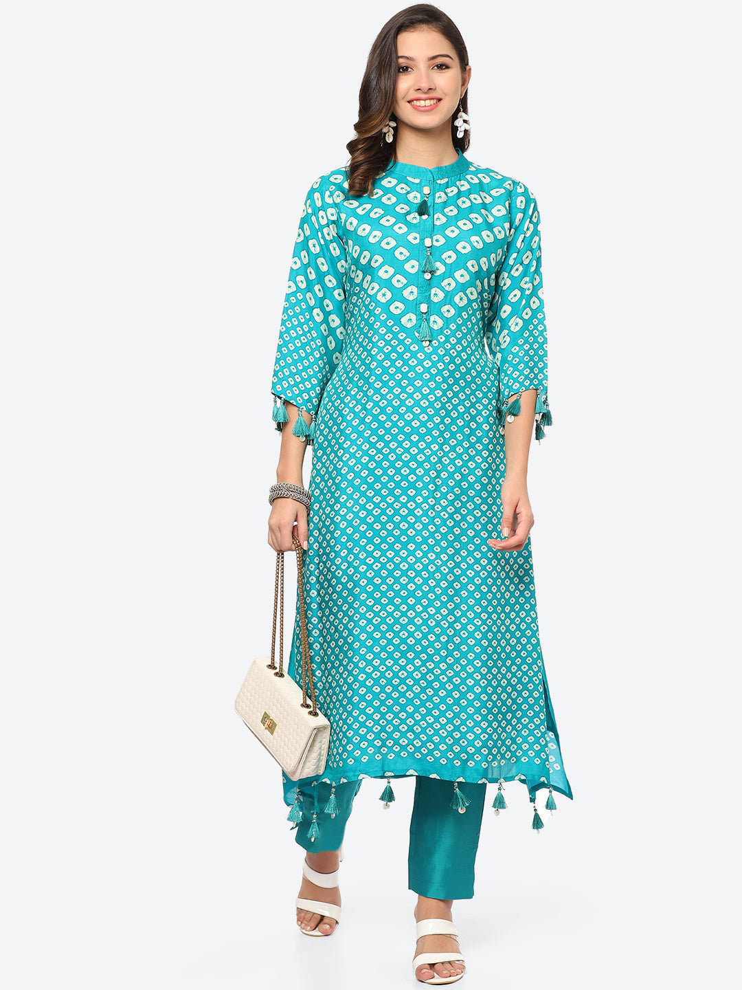 Printed Cotton Kurta With Pant