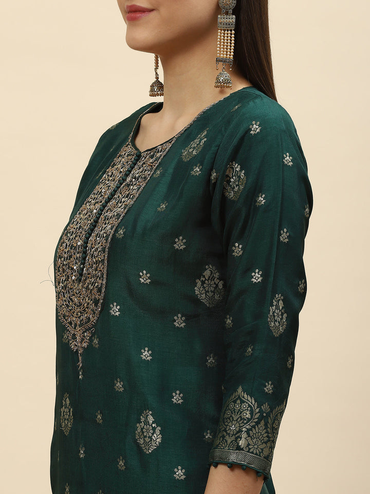 Banarasi Handloom Kurta With Pants &amp; Dupatta