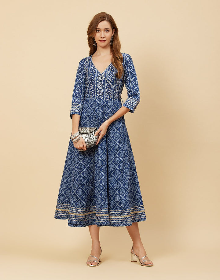 Printed Cotton Anarkali Kurti
