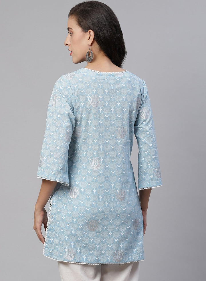 Printed Cotton Short Kurti