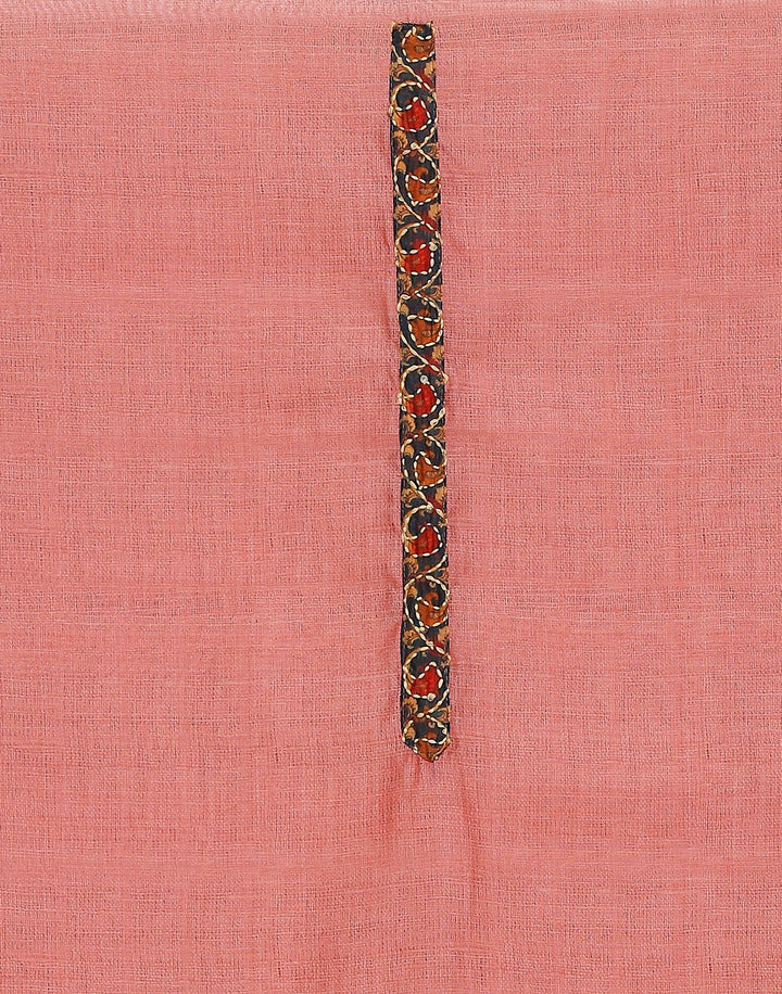 Chanderi Embroidered Suit Piece with fancy dupatta