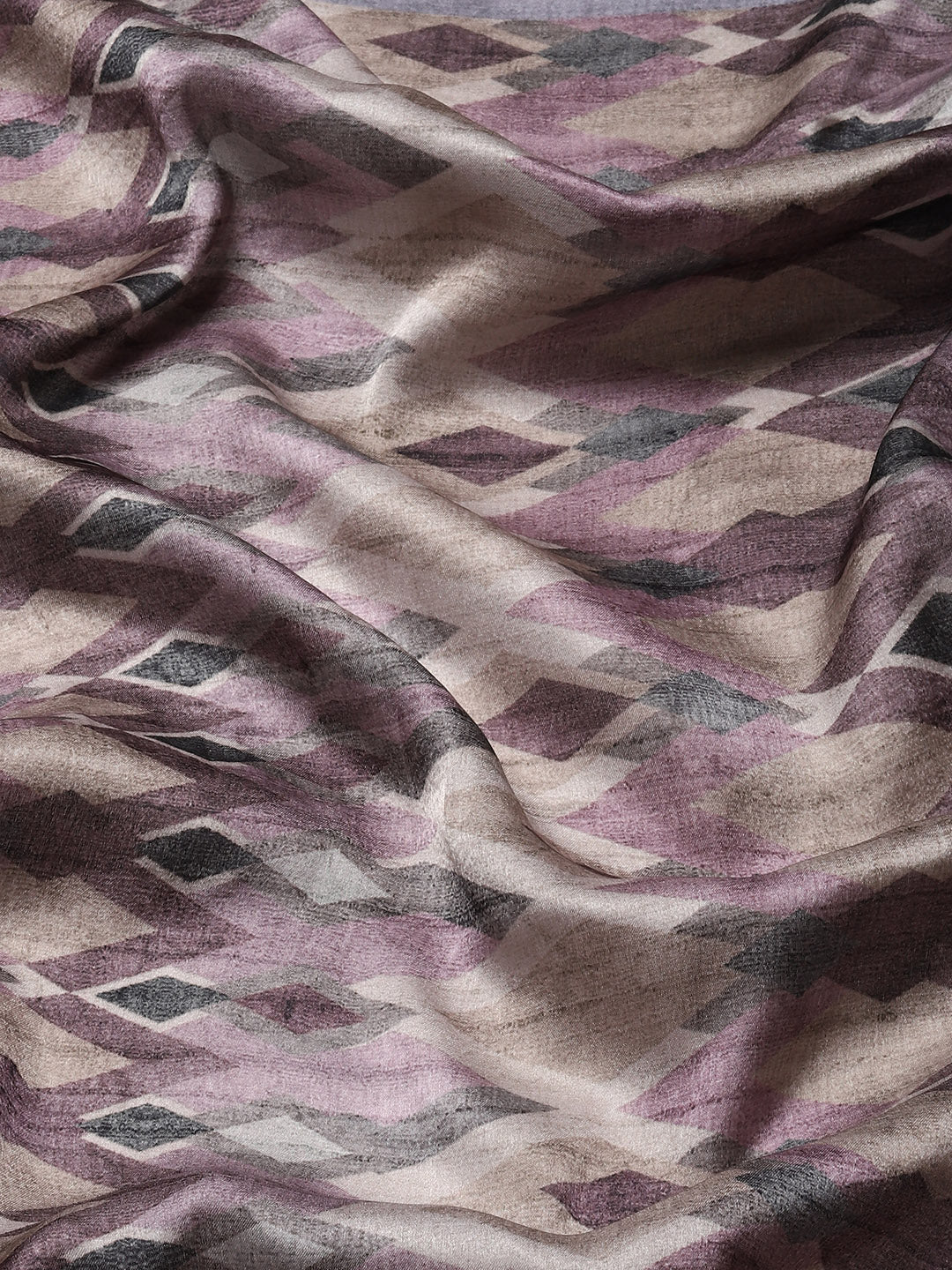 Abstract Digital Printed Satin Saree