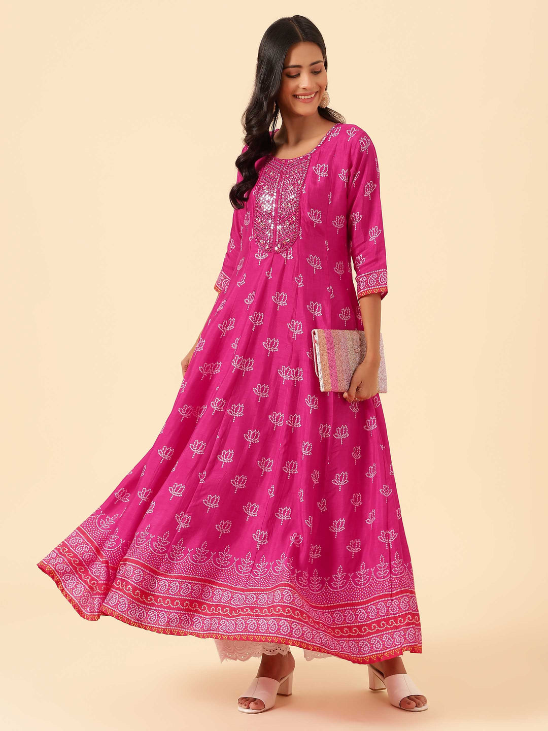 Floral Printed Handloom Kurta