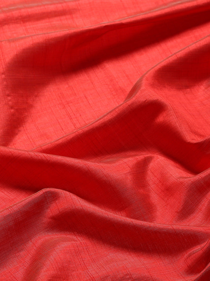 Plain Zari Border Handloom Woven Saree