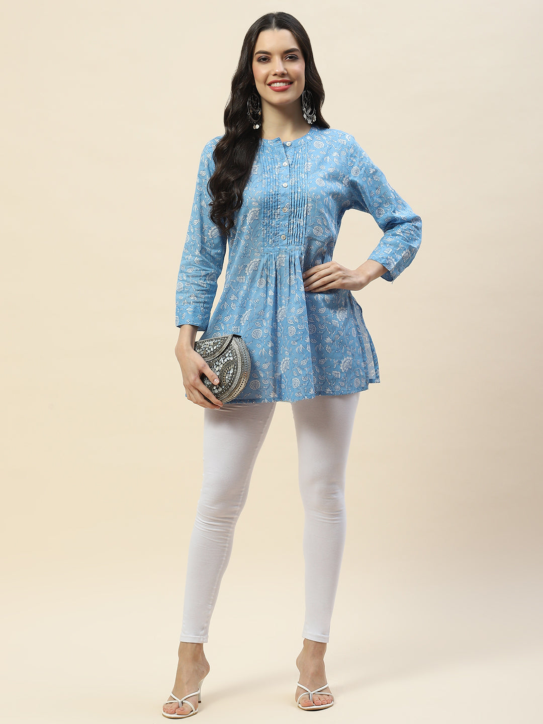 Printed Cotton Short Kurti