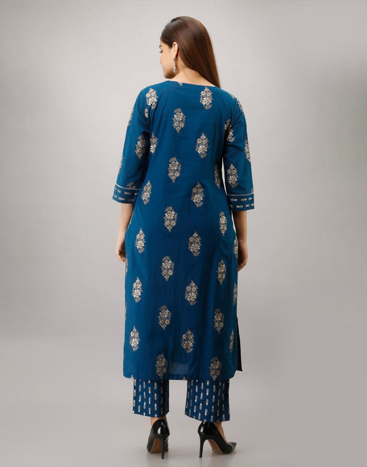 Printed Cotton Kurti With Pant