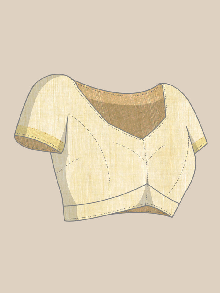 Plain Art Handloom Saree with  Zari Border