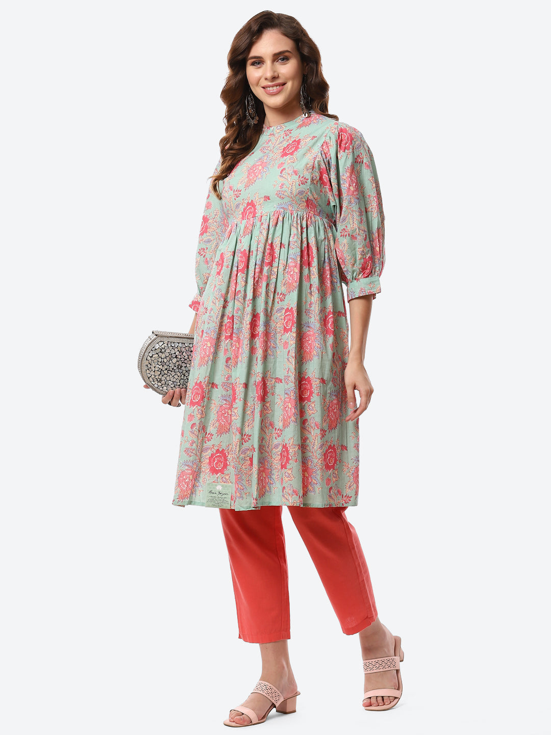 Floral Printed Cotton Kurti