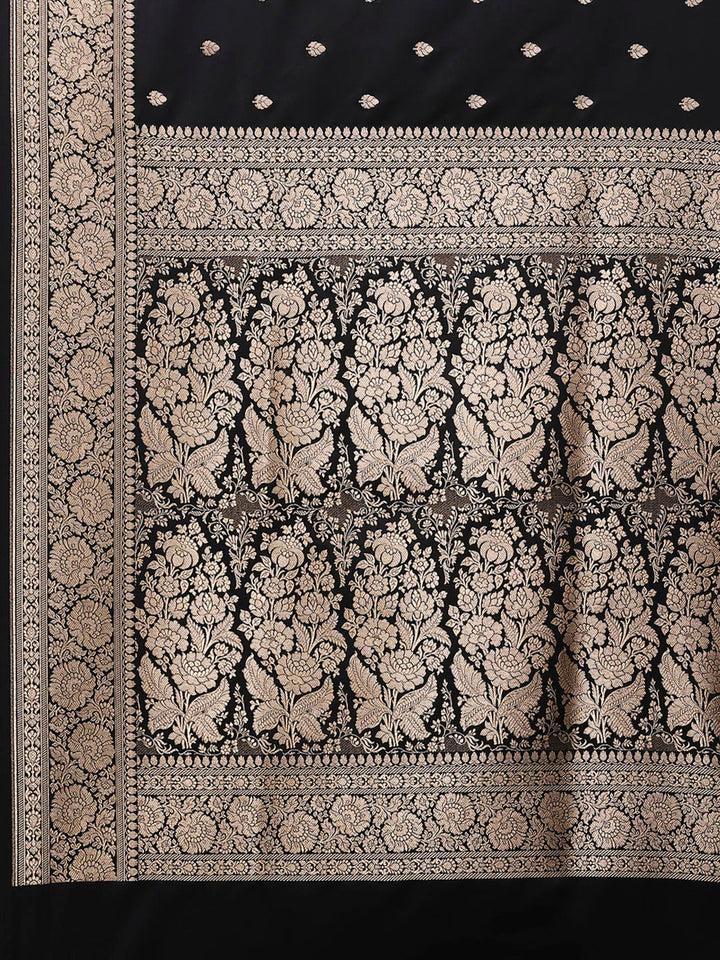 Zari Border Booti Art Silk Woven Saree