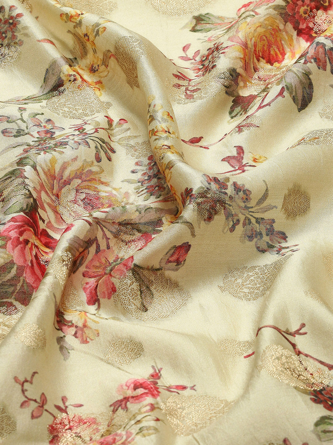 Digital Floral Printed Tussar Saree