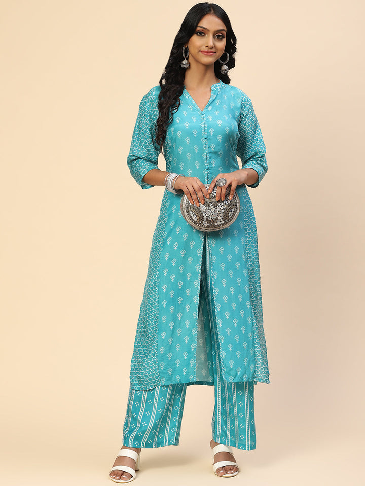 Printed Muslin Kurta With Pants