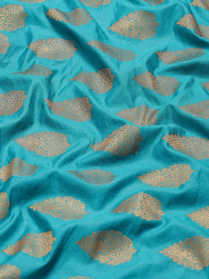 Zari Border Booti Art Handloom Woven Saree