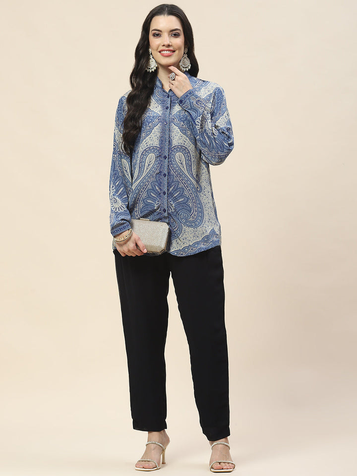 Digital Print Crepe Short Kurta