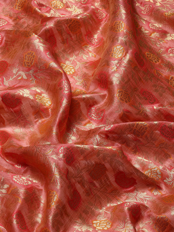 Floral Zari Jaal Woven Cotton Saree