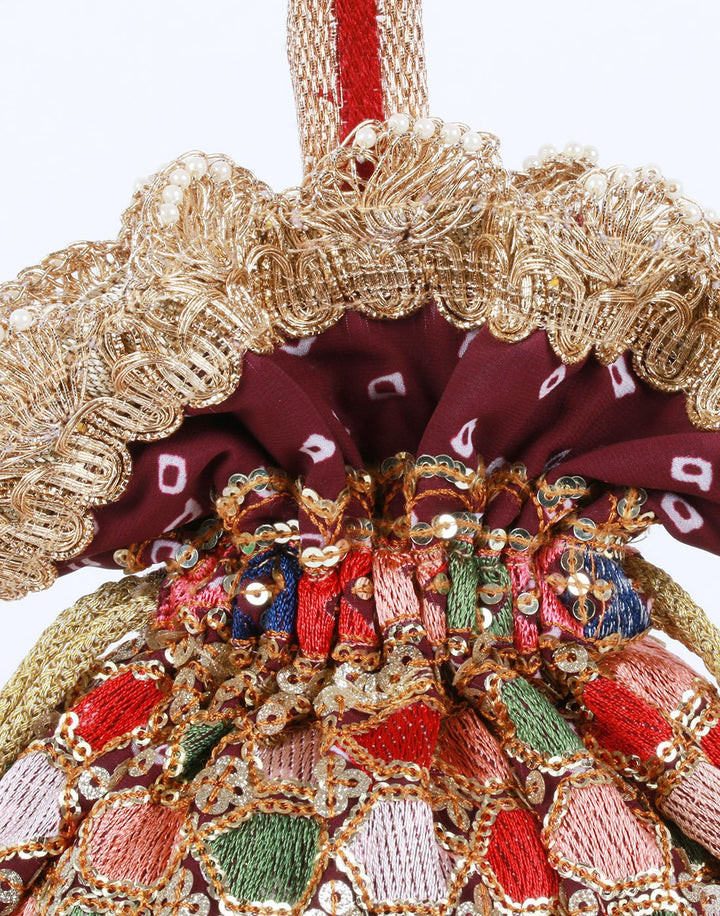 Multi-coloured potli Bag