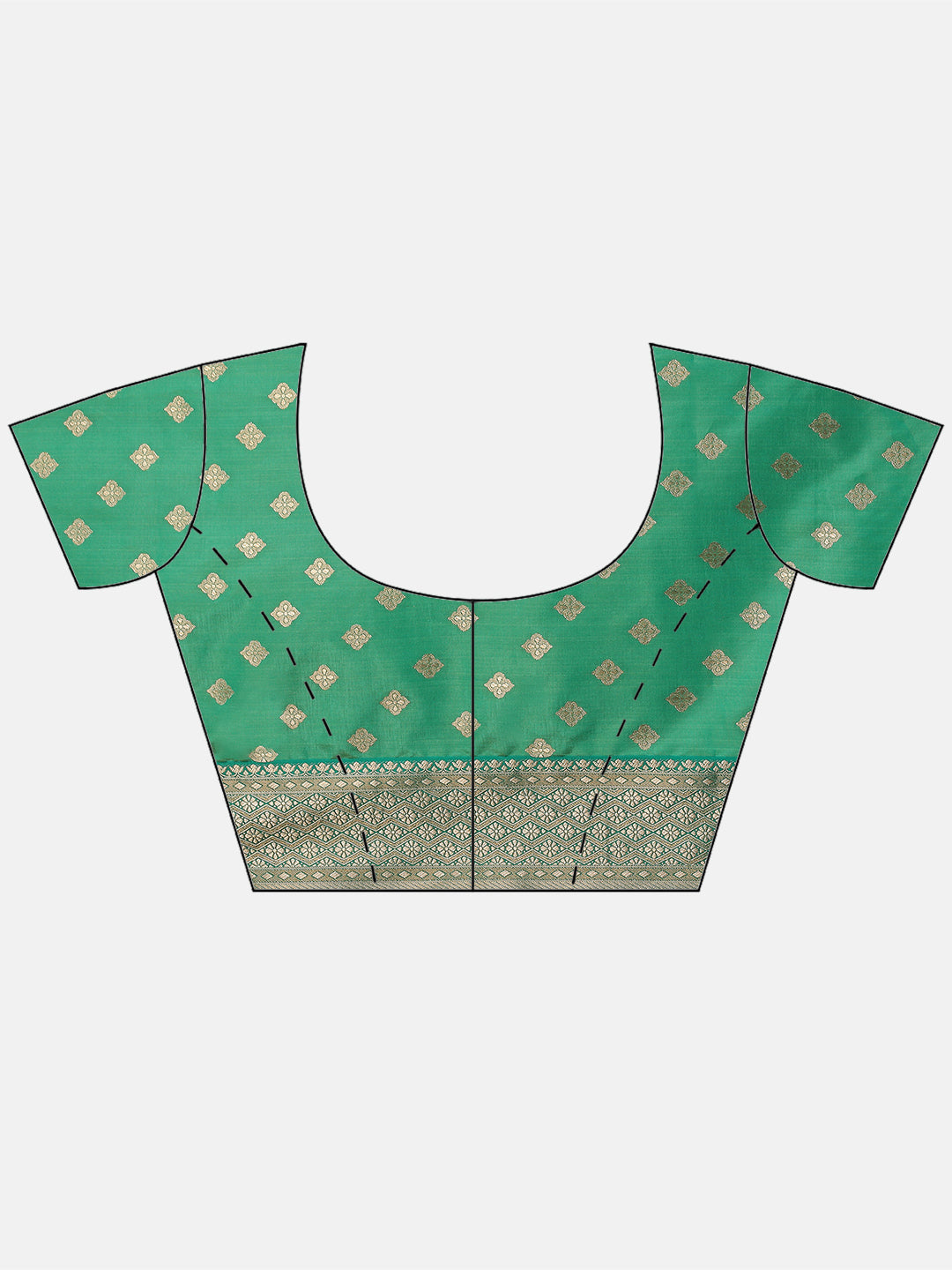 Zari Border Booti Linen Woven Saree