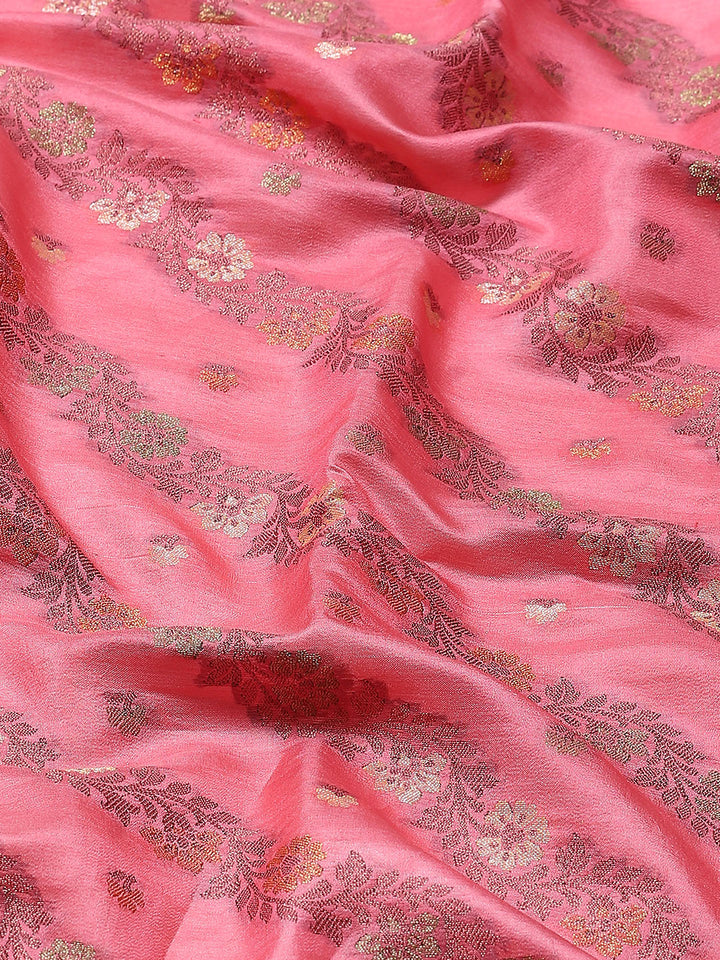 Floral Zari Jaal Tussar Woven Saree