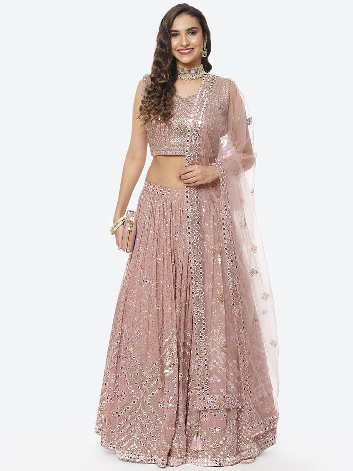 Sequence Work Georgette Lehenga With Choli And Net Dupatta