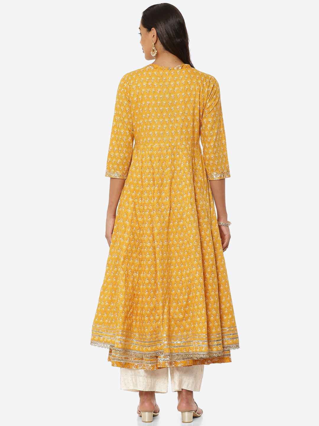 Printed Cotton Double Layered Anarkali Kurta