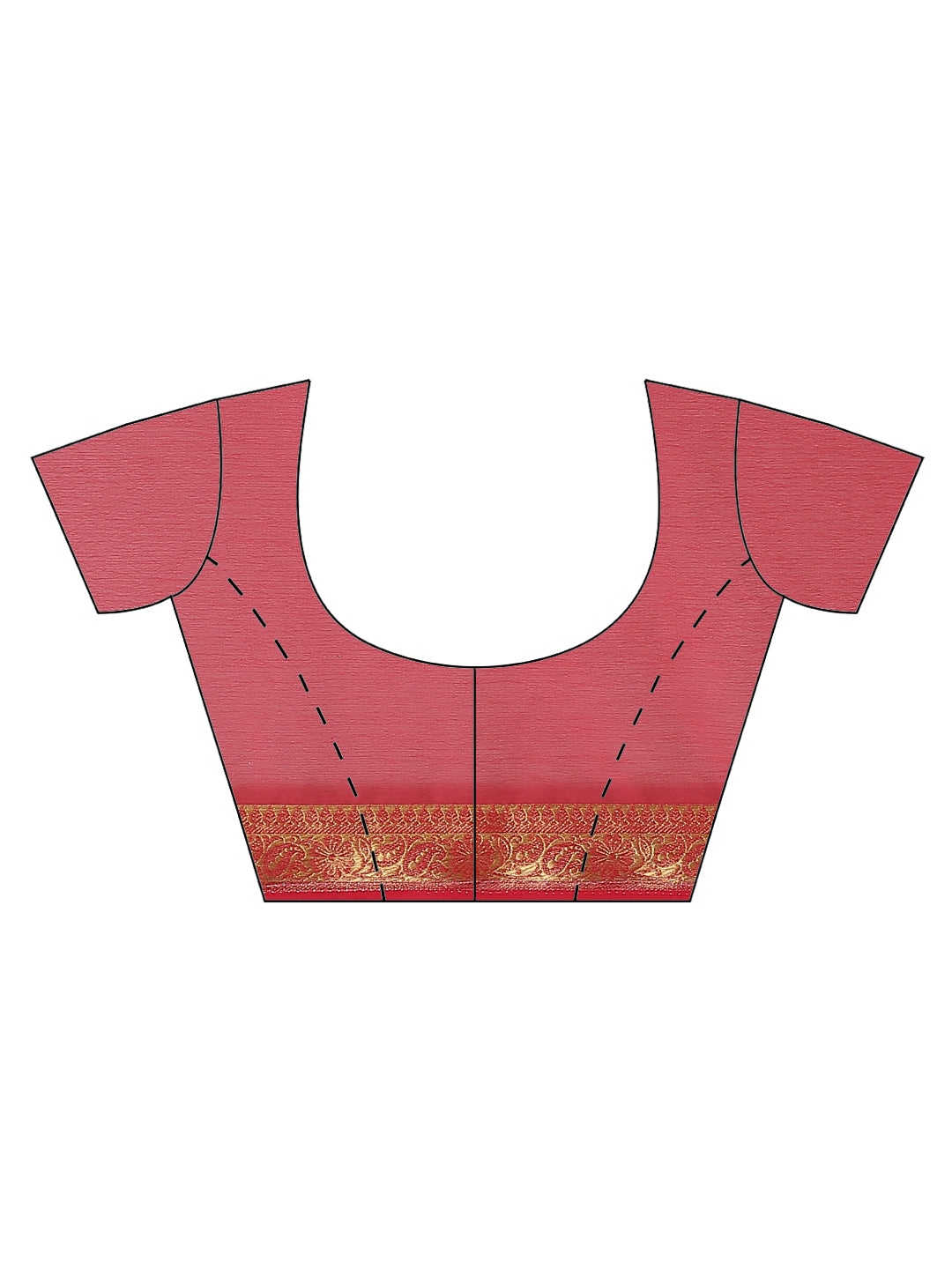 Piped Border Chiffon Plain Saree