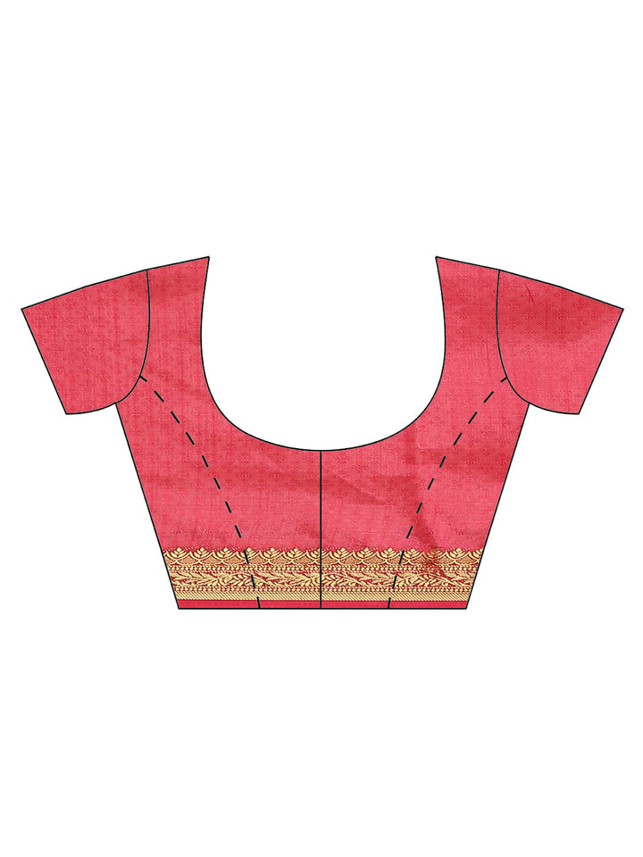 Plain Zari Border Art Handloom Woven Saree