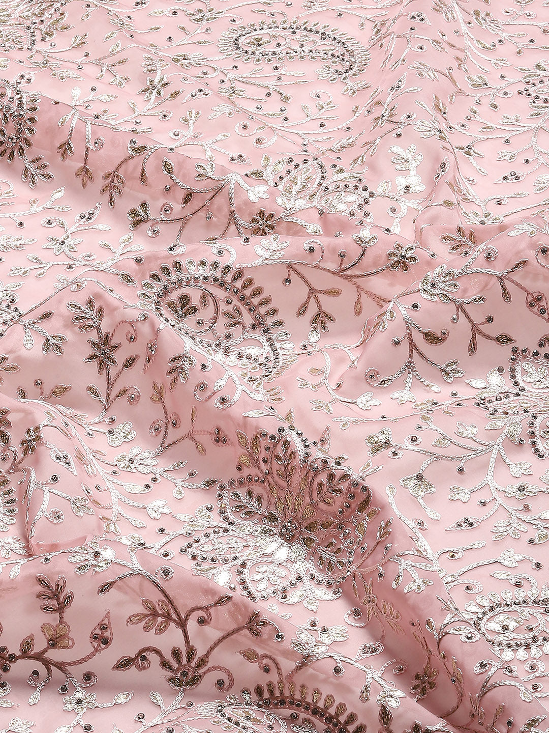 Resham Jaal Embroidery Organza Saree