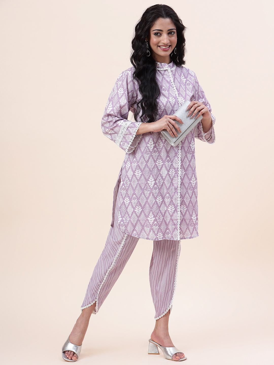Printed Cotton Kurti With Dhoti Pants