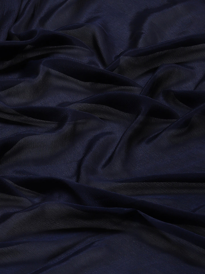 Zari Border Plain Crepe Saree
