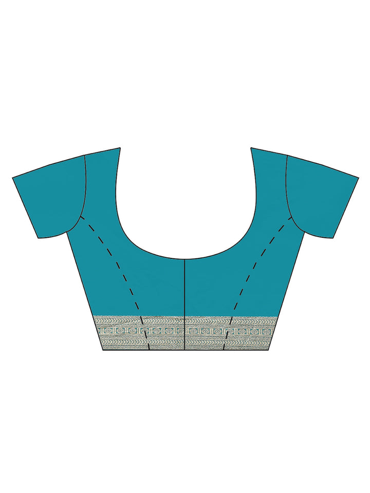 Zari Border Booti Banarasi Woven Saree