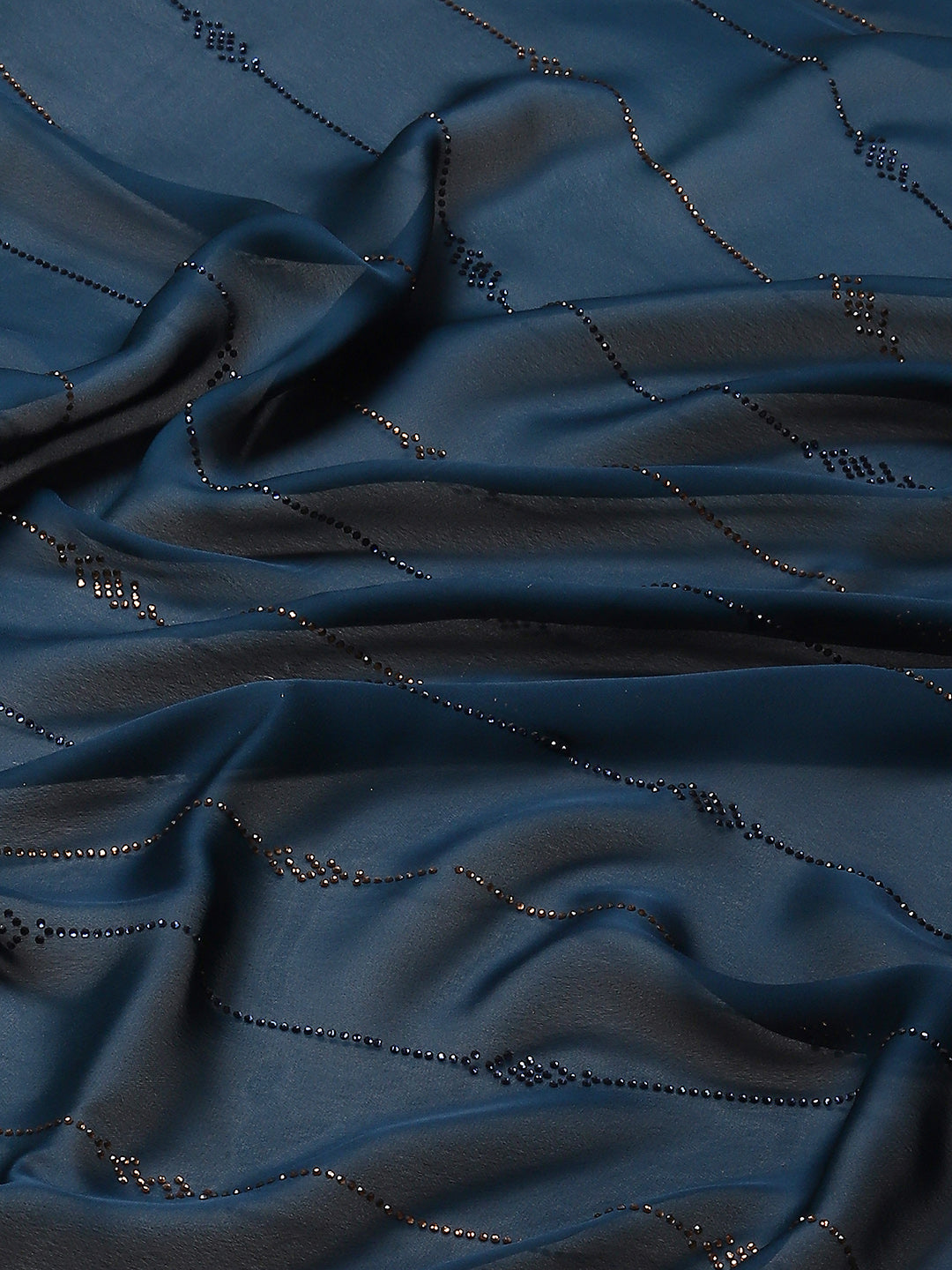 Stone Embroidered Satin Saree