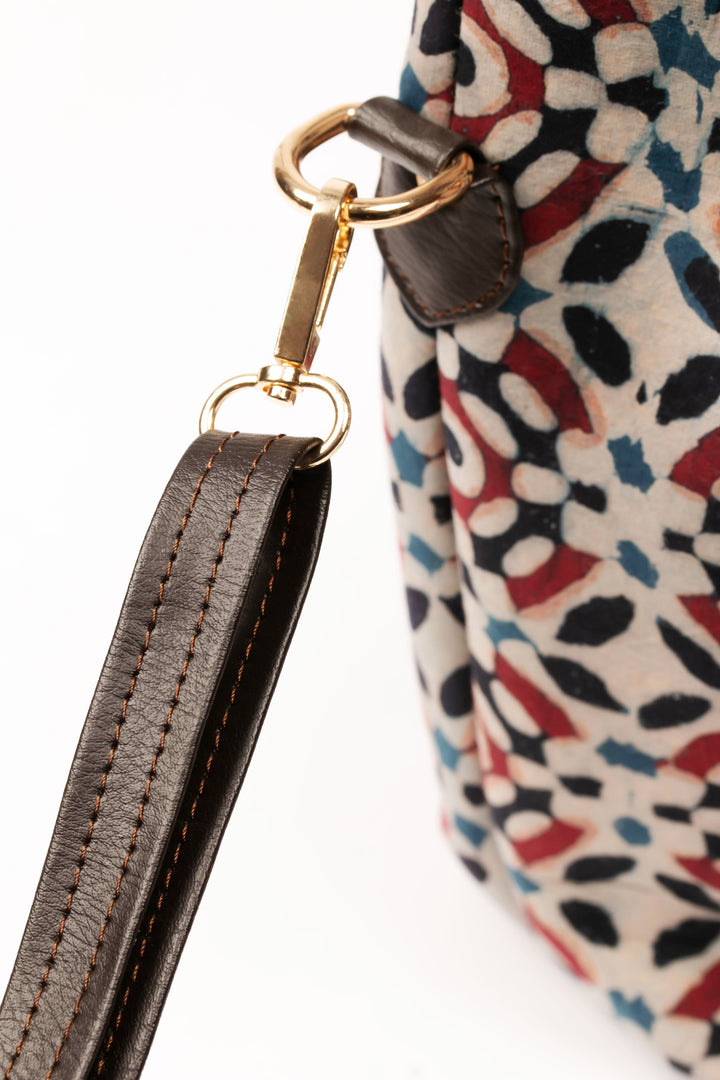 Cotton Flower Print Handbag