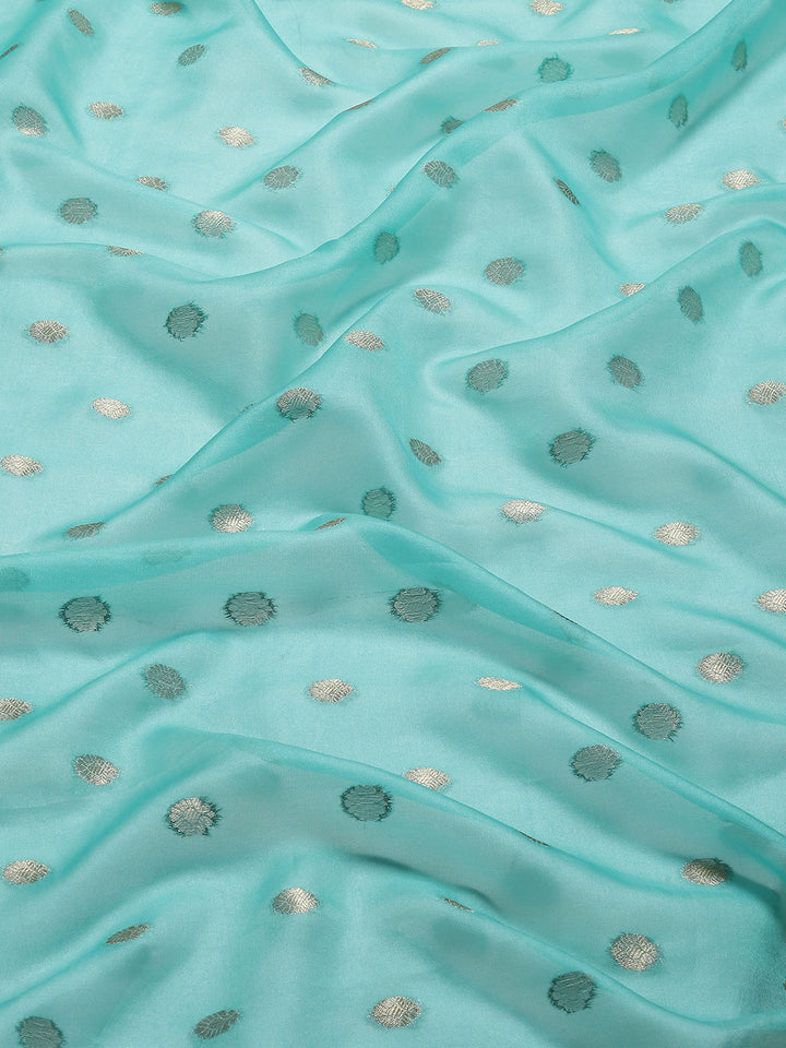 Zari Booti Organza Woven Saree