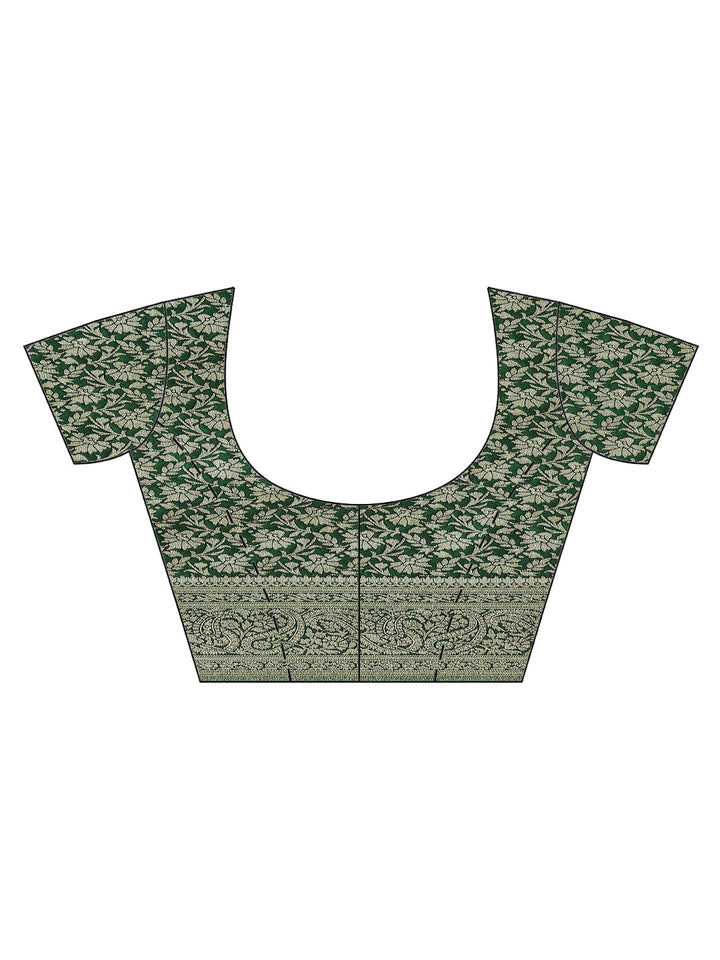 Zari Border Booti Georgette Plain Saree