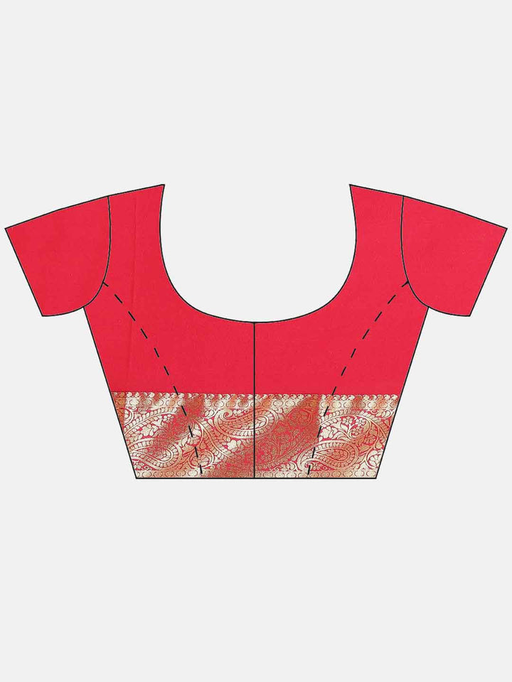 Art Handloom Saree with Brocade Zari Jaal Border
