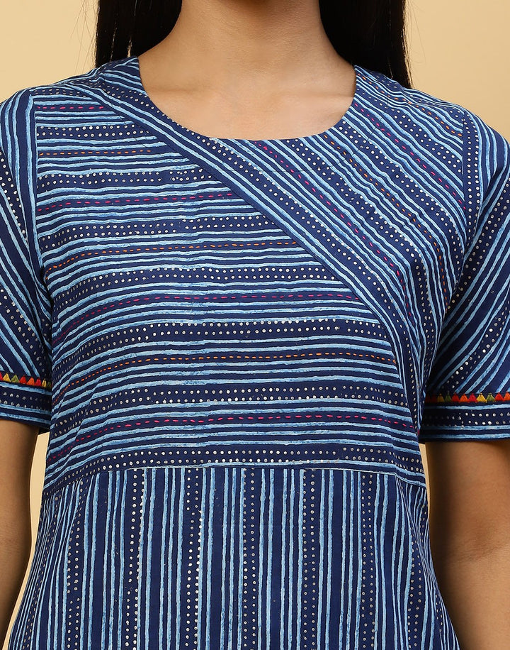 Printed Cotton Kurti With Palazzo