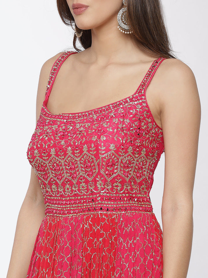 Sequence Work Crepe Stitched Salwar Kameez With Sequence Dupatta