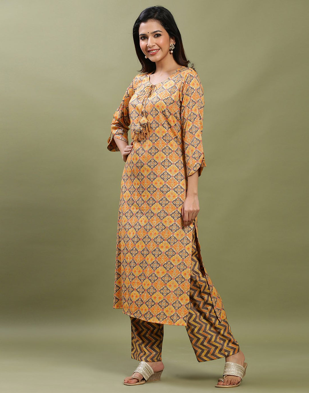 Printed Rayon Kurti With Pant
