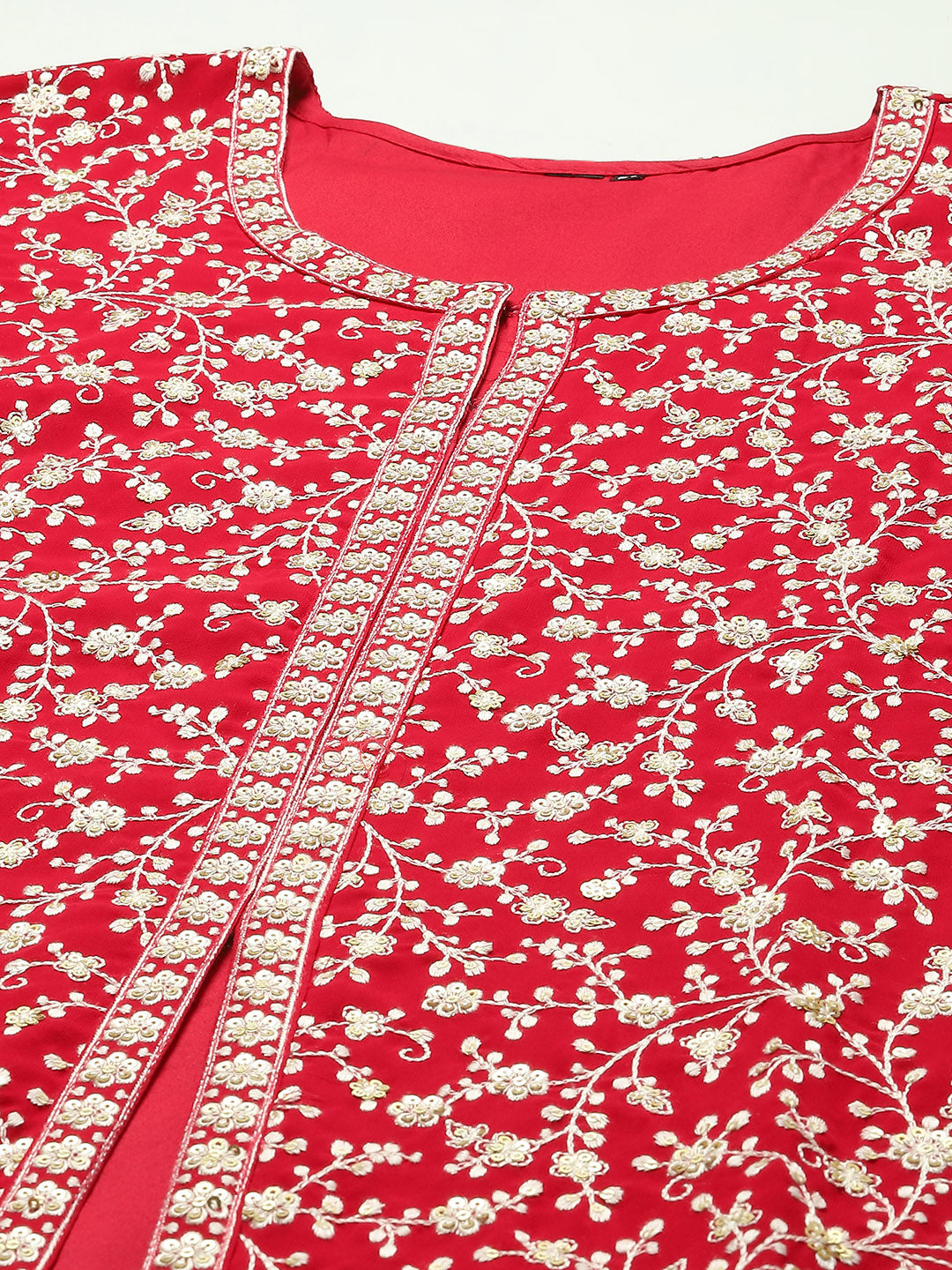 Georgette Kurta With Skirt &amp; Dupatta