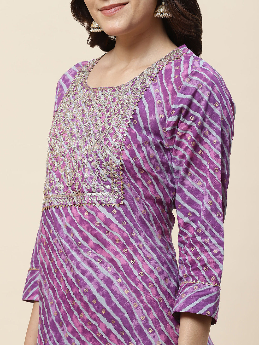 Leheriya Printed Cotton Kurta