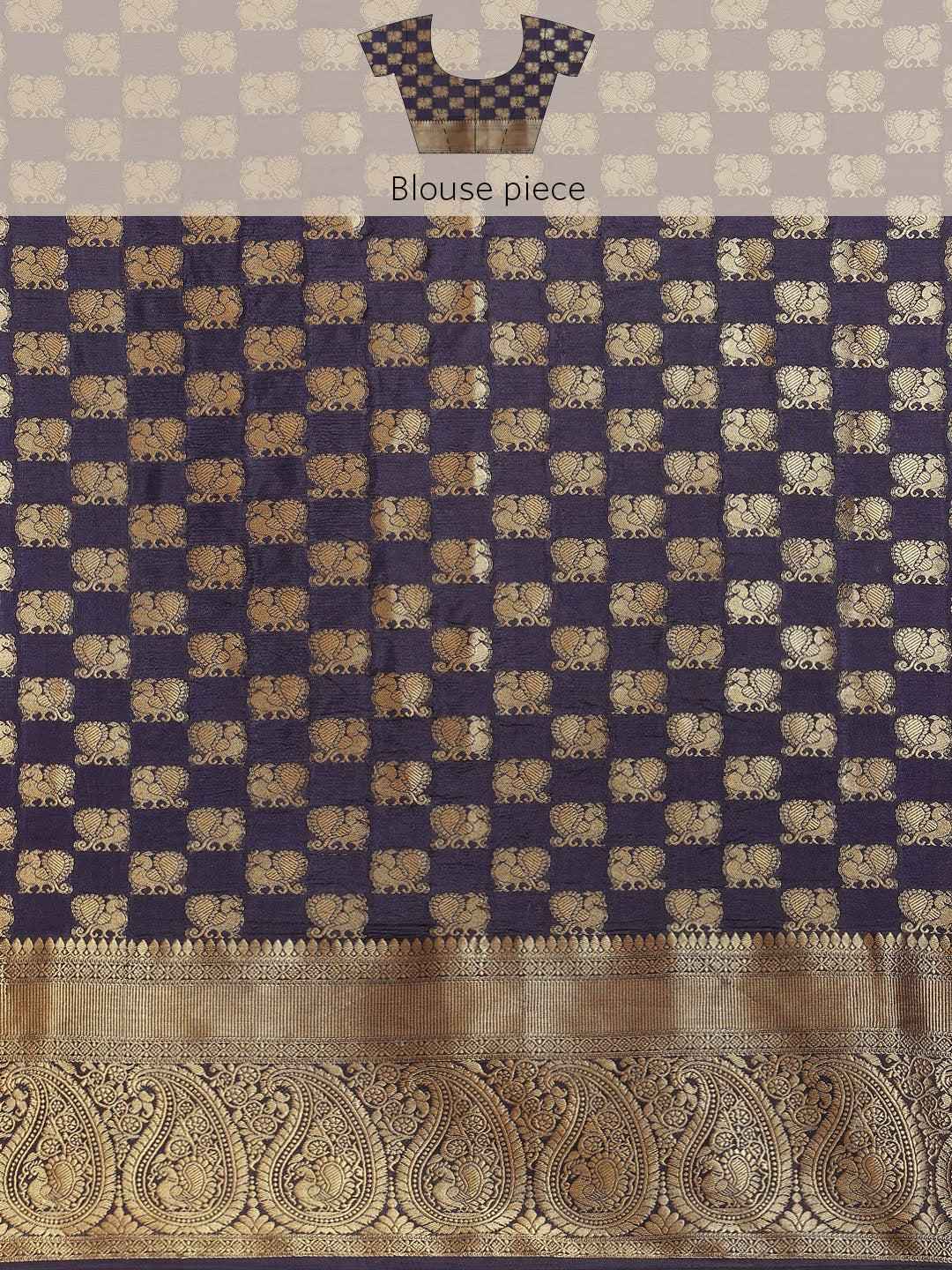 Zari Border Booti Art Handloom Woven Saree