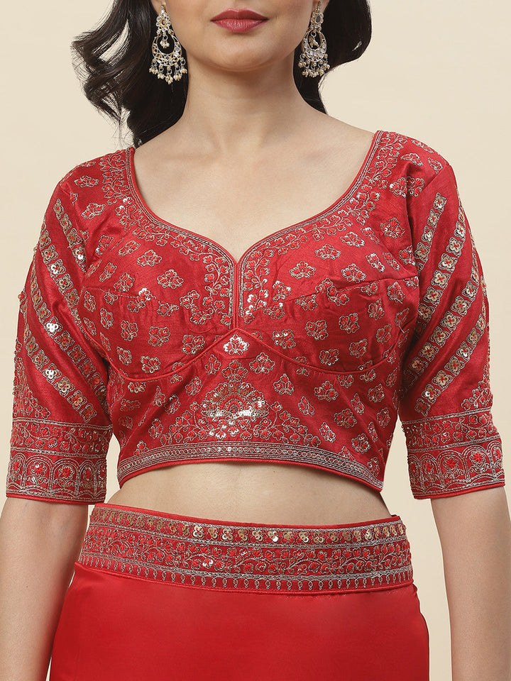 Embroidered Organza Saree