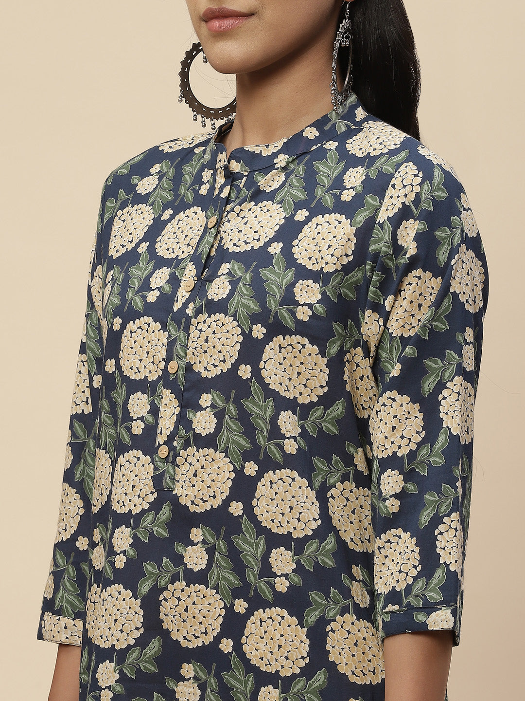 Floral Printed Cotton Kurta