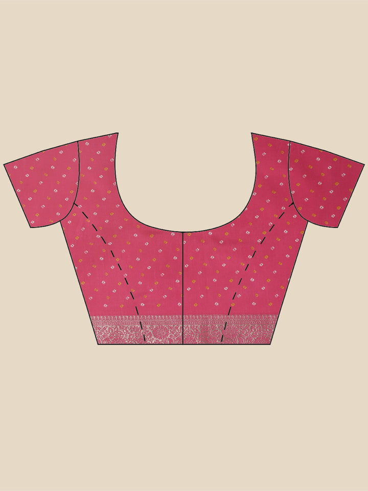 Zari Border Printed Handloom Saree