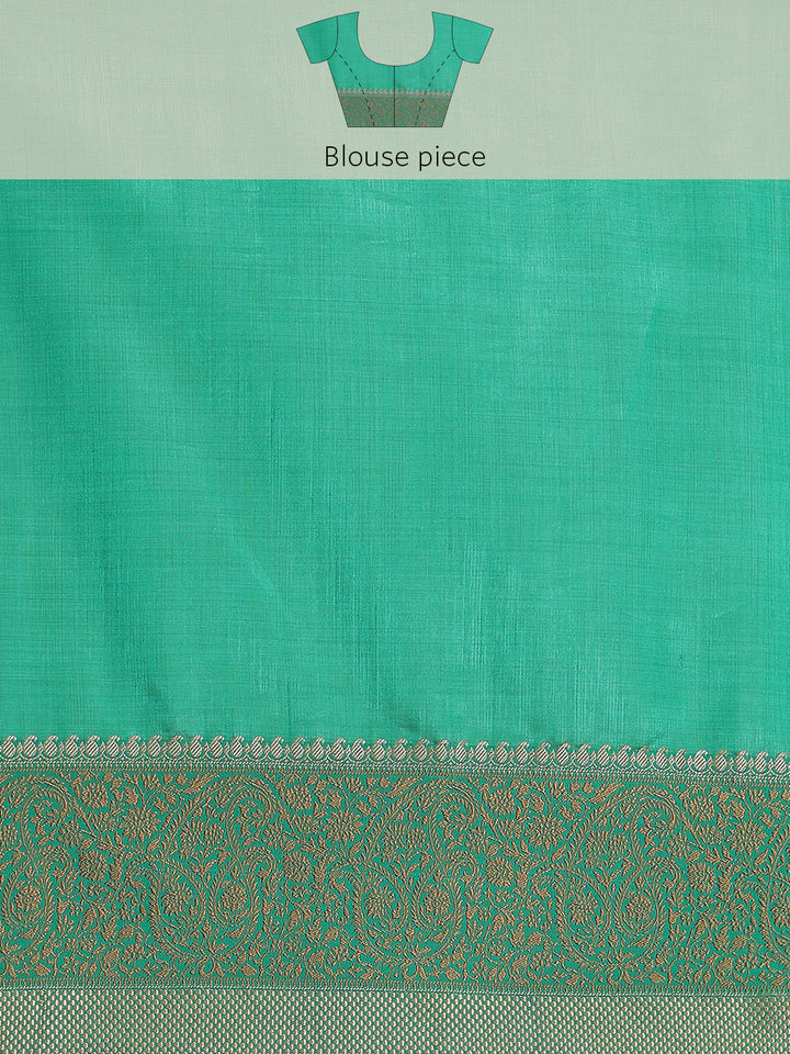 Plain Zari Border Art Handloom Woven Saree